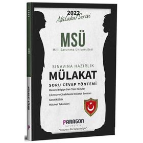 Paragon Yayıncılık 2022 Msü Sınavı Çıkmış Sorularla Mülakat Kitabı
