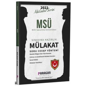 Paragon Yayıncılık 2022 Msü Sınavı Çıkmış Sorularla Mülakat Kitabı