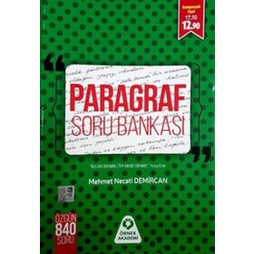 Paragraf Soru Bankası - Mehmet Necati Demircan