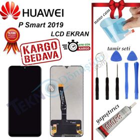 Parça Bankası Huawei P Smart 2019 Çıtasız Siyah Dokunmatik Lcd Cep Telefonu Ekranı