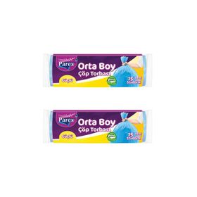 Parex 55x60 cm Orta Boy Güçlü Çöp Torbası (2 adet)