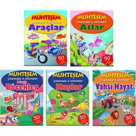 Parıltı Yayınları - Muhteşem Çıkartmalar ve Aktiviteler Seti - 5 Kitap