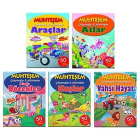 Parıltı Yayınları - Muhteşem Çıkartmalar ve Aktiviteler Seti - 5 Kitap