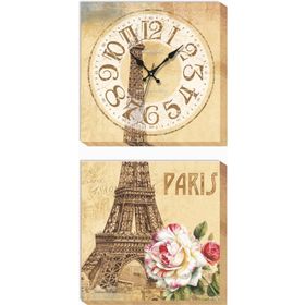 Paris Eyfel Duvar SaatiKanvas Tablo