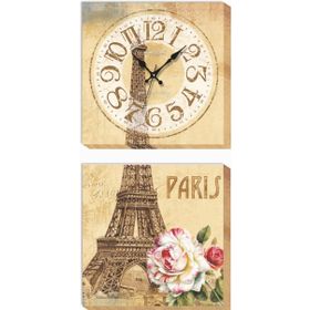 Paris Eyfel Duvar SaatiKanvas Tablo