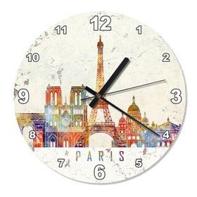 Paris ve Eyfel Kulsei Şekilli Duvar Saati