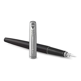 Parker Jotter Siyah Krom Tasarımlı Mavi Mürekkep M Uç Dolma Kalem
