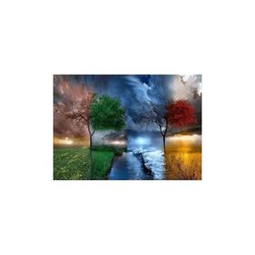 Parla 40x50 cm Dört Mevsim Sayılarla Boyama Seti Rulo Duvar Sticker