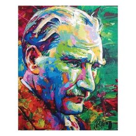 Parla 50x65 cm Renkli Atatürk Sayılarla Boyama Seti Rulo Duvar Sticker