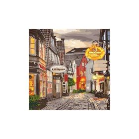Parla 60x75 cm Güzel Bir Sokak Sayılarla Boyama Seti Rulo Duvar Sticker