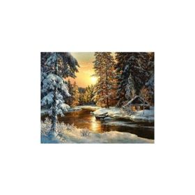 Parla 60x75 cm Kış Evi Sayılarla Boyama Seti Rulo Duvar Sticker