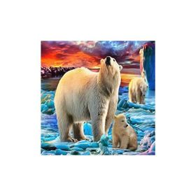 Parla 90x110 cm Kutup Ayılari Sayılarla Boyama Seti Rulo Duvar Sticker
