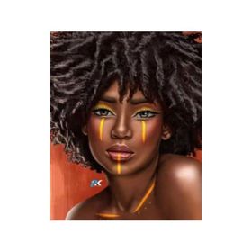Parla Canvas Afrika Stili Sayılarla Rulo 70x90 cm Renkli Boyama Seti Rulo Duvar Sticker