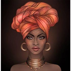 Parla Canvas Afrikalı Güzel 11 Sayılarla Rulo 50x65 cm Boyama Seti Rulo Duvar Sticker