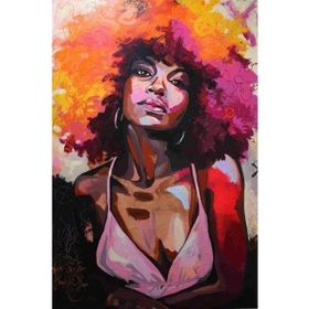 Parla Canvas Afrikalı Güzel Sayılarla Rulo 60x75 cm Boyama Seti Duvar Sticker
