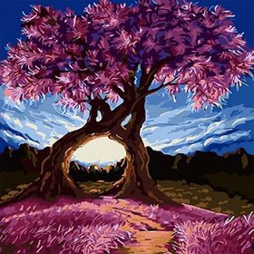 Parla Canvas Aşıklar Ağacı Sayılarla Rulo 60x75 cm Boyama Seti Duvar Sticker