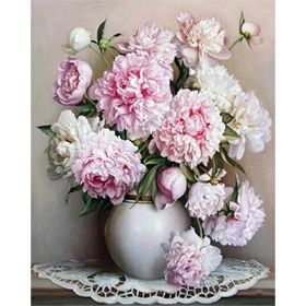 Parla Canvas Beyaz Şakayık Rulo 60x75 cm Renkli Sayılarla Boyama Seti Duvar Sticker