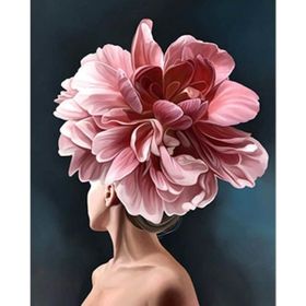 Parla Canvas Çiçek Kadın 11 Renkli Rulo 100x140 cm Sayılarla Boyama Seti Duvar Sticker