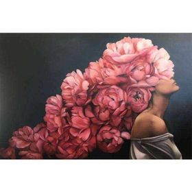 Parla Canvas Çiçek Kadın 14 Sayılarla Rulo 70x90 cm Boyama Seti Duvar Sticker