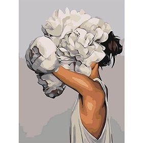Parla Canvas Çiçek Kadın 15 Sayılarla Rulo 60x75 cm Boyama Seti Duvar Sticker