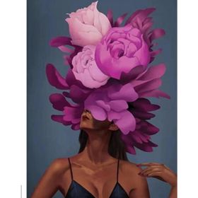 Parla Canvas Çiçek Kadın 23 Sayılarla Rulo 90x110 cm Boyama Seti Duvar Sticker
