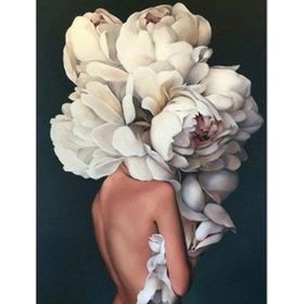 Parla Canvas Çiçek Kadın 34 70x90 cm Sayılarla Rulo Boyama Seti