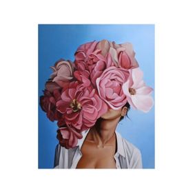 Parla Canvas Çiçek Kadın 34 70x90 cm Sayılarla Rulo Boyama Seti