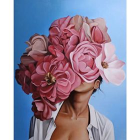 Parla Canvas Çiçek Kadın 34 Rulo 100x140 cm Renkli Sayılarla Boyama Seti Duvar Sticker