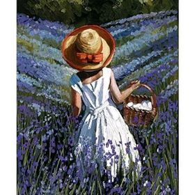 Parla Canvas Çiçek Toplayan Kadın Sayılarla Rulo 60x75 cm Boyama Seti Duvar Sticker