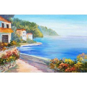 Parla Canvas Denizde Bakış Sayılarla Boyama Seti Sayılarla Rulo 40x50 cm Boyama Seti Duvar Sticker