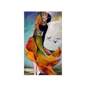 Parla Canvas Düşünen Kadın Sayılarla Rulo 90x110 cm Renkli Boyama Seti Duvar Sticker