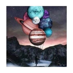 Parla Canvas Evrenin Sırrı 100x140 cm Sayılarla Rulo Boyama Seti