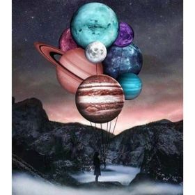 Parla Canvas Evrenin Sırrı Sayılarla Rulo 70x90 cm Boyama Seti Duvar Sticker