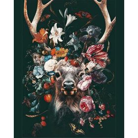 Parla Canvas Geyiğin Çiçekleri 50x65 cm Sayılarla Rulo Boyama Seti