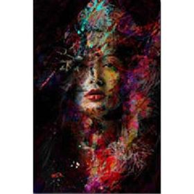 Parla Canvas Gizemli Kadın Sayılarla Rulo 50x65 cm Boyama Seti Duvar Sticker