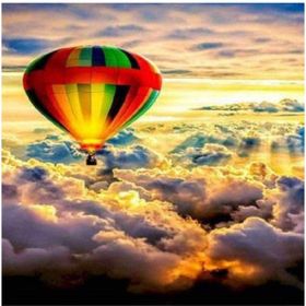 Parla Canvas Gökyüzünde Balon Sayılarla Rulo 50x65 cm Renkli Boyama Seti Duvar Sticker