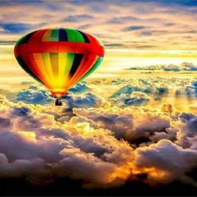 Parla Canvas Gökyüzünde Balon Sayılarla Rulo 50x65 cm Renkli Boyama Seti Duvar Sticker