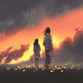 Parla Canvas Güneşin Gidişi 100x140 cm Sayılarla Rulo Boyama Seti