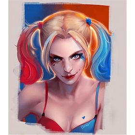 Parla Canvas Harley Quinn 3 Rulo 50x65 cm Renkli Sayılarla Boyama Seti Duvar Sticker