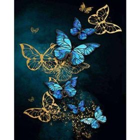 Parla Canvas Kelebek Rüyası Sayılarla Rulo 100x140 cm Renkli Boyama Seti Duvar Sticker