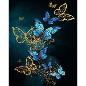Parla Canvas Kelebek Rüyası Sayılarla Rulo 100x140 cm Renkli Boyama Seti Duvar Sticker