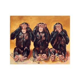 Parla Canvas Maymun Rulo 70x90 cm Renkli Sayılarla Boyama Seti Duvar Sticker