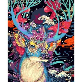 Parla Canvas Mitoloji ve Geyik Rulo 90x110 cm Renkli Sayılarla Boyama Seti Duvar Sticker