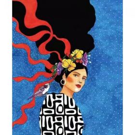 Parla Canvas Modern Kadın Boyama Seti Rulo 50x65 cm Renkli Sayılarla Boyama Seti Duvar Sticker
