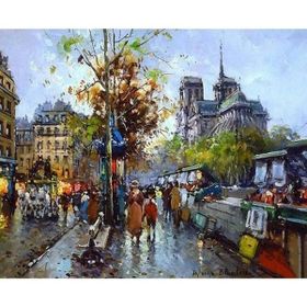 Parla Canvas Notre Dame Rulo 70x90 cm Renkli Sayılarla Boyama Seti Duvar Sticker