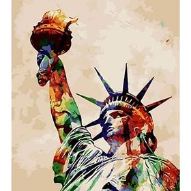 Parla Canvas Özgürlük Anıtı Sayılarla Rulo 60x75 cm Renkli Boyama Seti Duvar Sticker