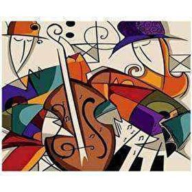 Parla Canvas Picasso Müzik Rulo 40x50 cm Renkli Sayılarla Boyama Seti Duvar Sticker