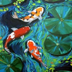 Parla Canvas Renkli Balıklar Sayılarla Kasnaklı 60 x 75 cm Boyama Seti