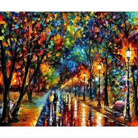 Parla Canvas Renkli Yağmur Rulo 60x75 cm Sayılarla Boyama Seti Duvar Sticker