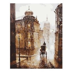 Parla Canvas Sokaklar ve Fayton Rulo 60x75 cm Renkli Sayılarla Boyama Seti Duvar Sticker